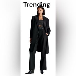 NWOT Calvin Klein Black Women's Tux Trousers Satin Waistband